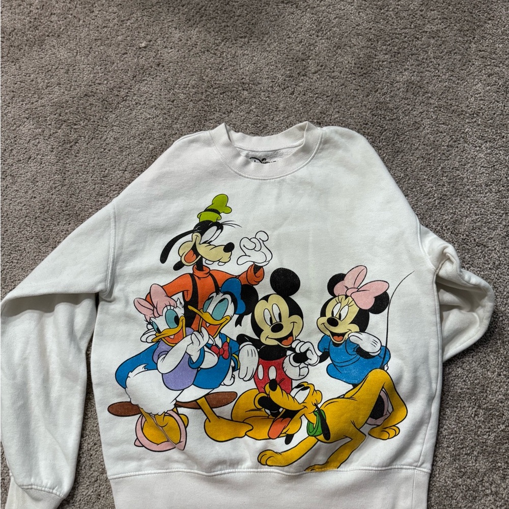 Disney Cream Sweatshirt with Character Design